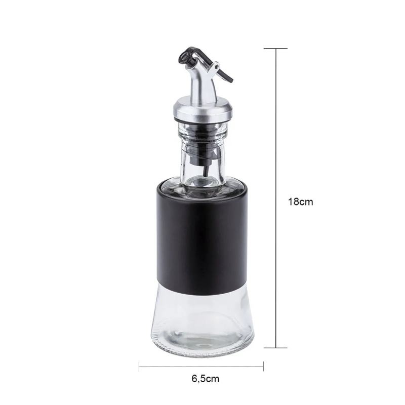 GALHETEIRO 200 ML VIDRO ACO 18x6,5 CM - 6286 UN COM 1 UN