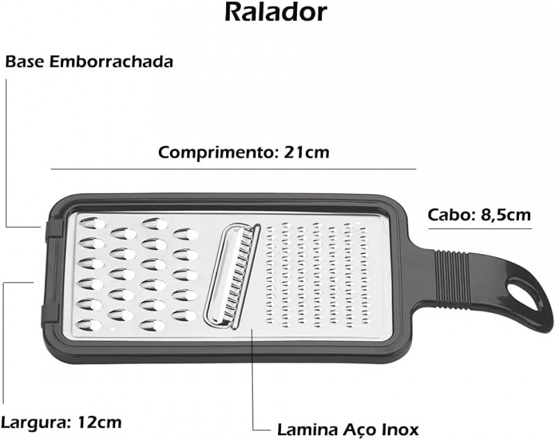 Jogo De Utensílios Easy Em Aço Inox Cabo Polipropileno 5 Pçs