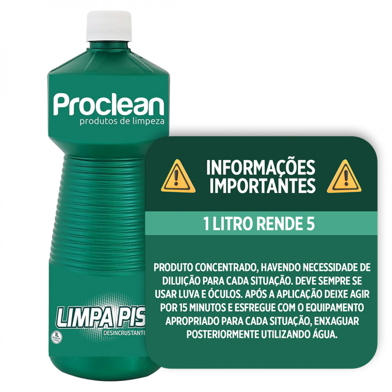LIMPA PISO 1 LT PROCLEAN - PCLPP1 UN COM 1 UN