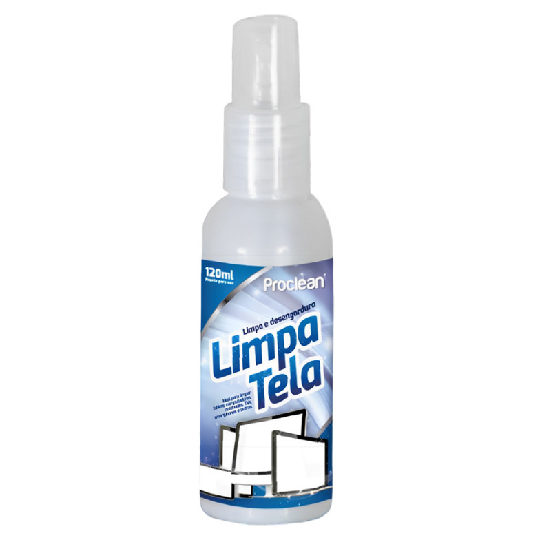 Limpa Telas Tv Pc Note Cel Tablet Óculos Proclean 120ml