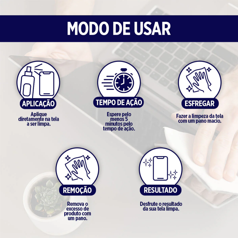 Limpa Telas Tv Pc Note Cel Tablet Óculos Proclean 120ml