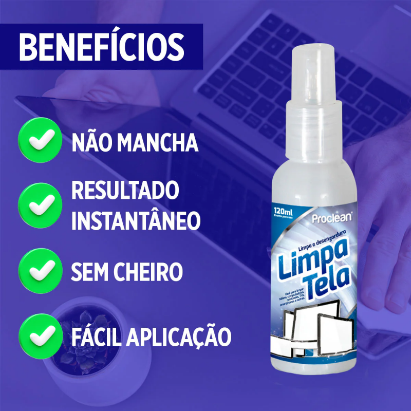 LIMPA TELA PC TABLETE NOTE SPRAY 120 ML P - PCLT120 CX COM 12 UN