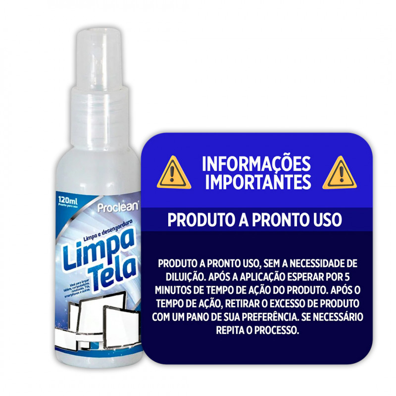 LIMPA TELA PC TABLETE NOTE SPRAY 120 ML P - PCLT120 CX COM 12 UN