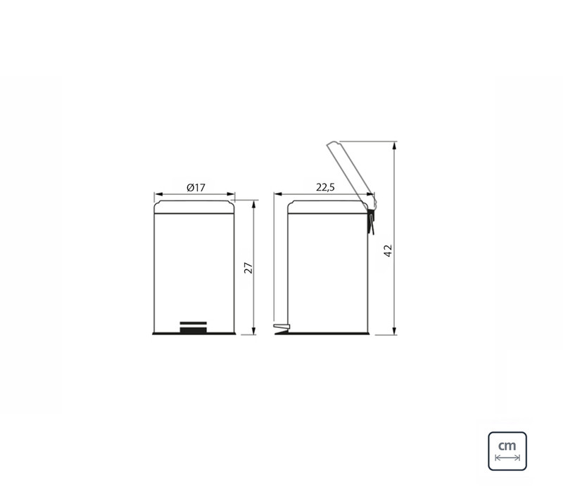 Lixeira Com Pedal Tramontina 94538/103 Aço Inox Polido 3l