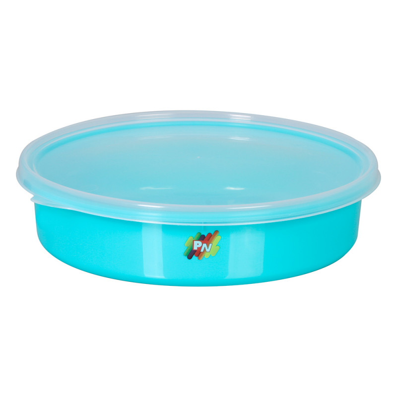 Pote Redondo Plastico Multiuso c/Tampa 3,2L Azul Plasnew 410