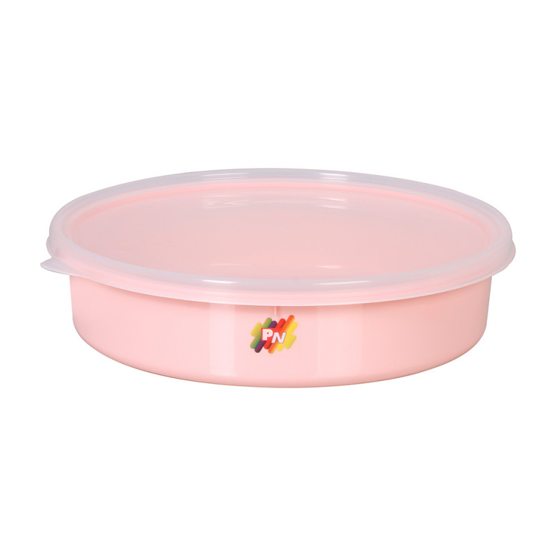 Pote Redondo Plastico Multiuso c/Tampa 3,2L Rosa Plasnew 411