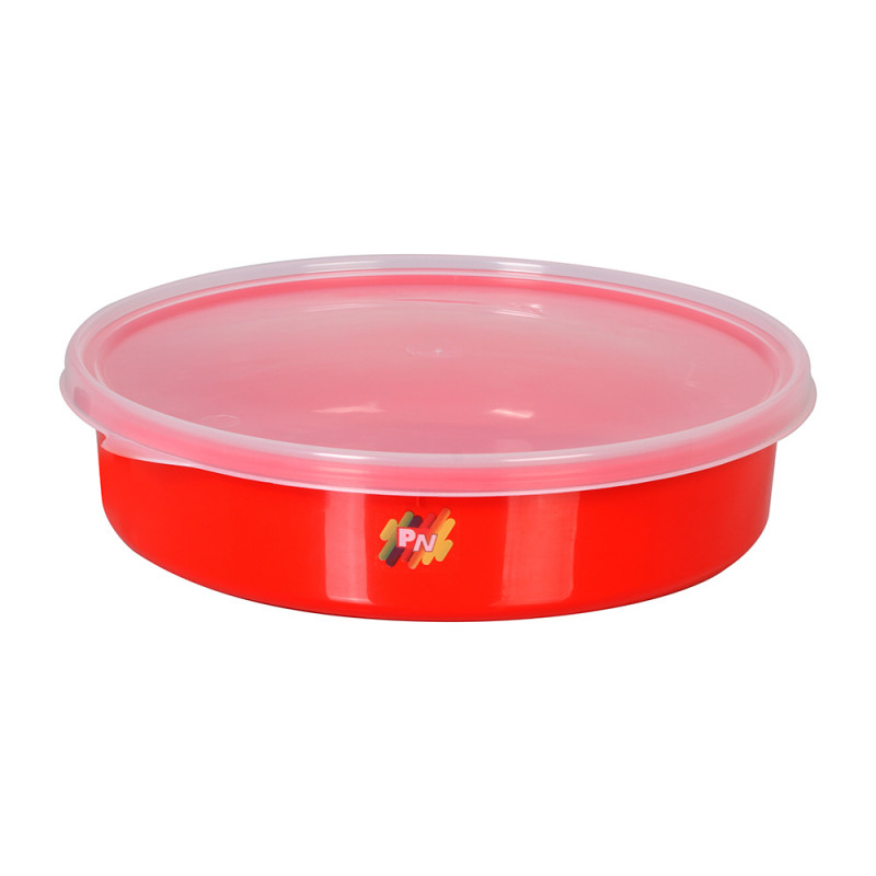 Pote Redondo Plastico Multiuso c/Tampa 3,2L Verm Plasnew 412
