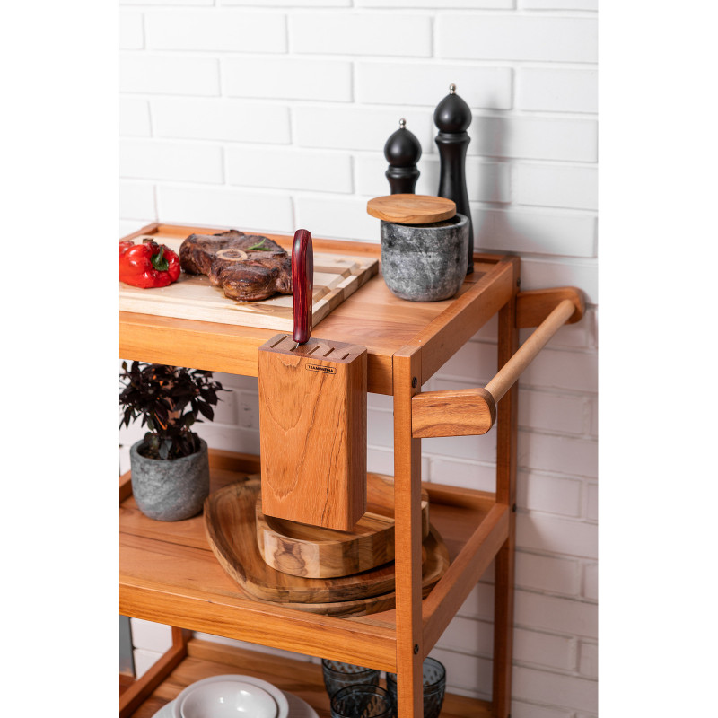 CARRO CHURRASCO MADEIRA C/CEPO TRAMONTINA - 13611/920 UN COM 1 UN