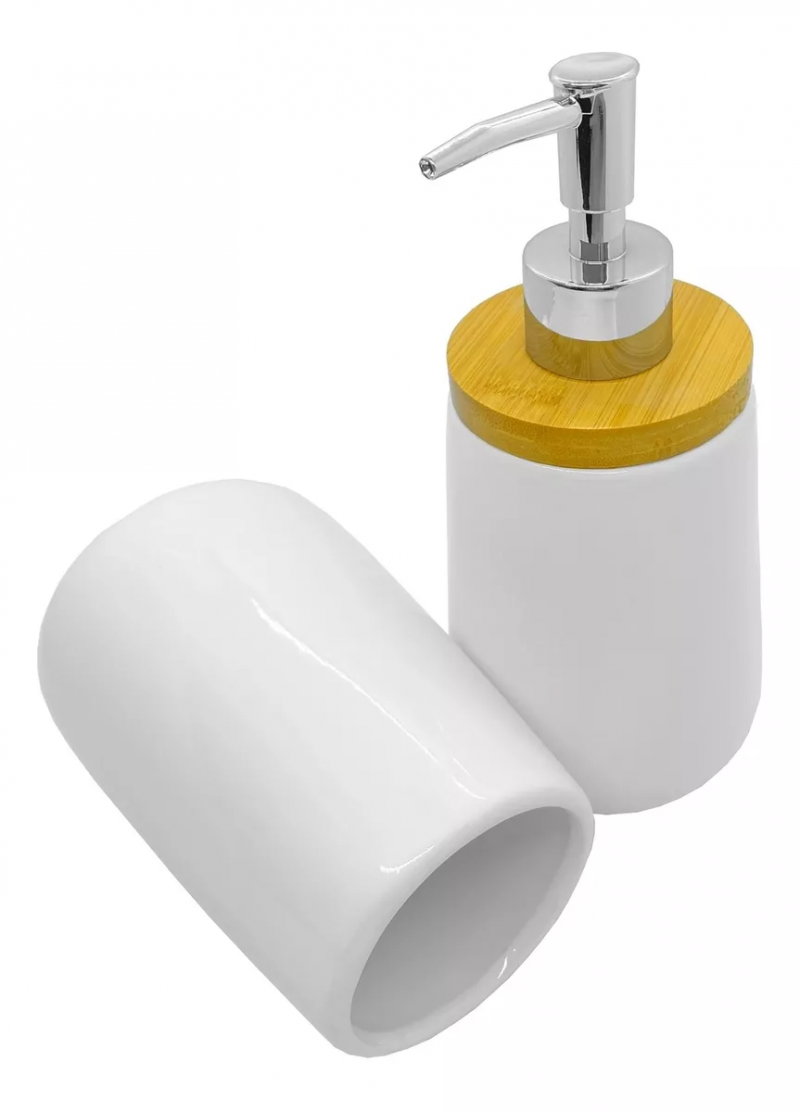 JG DE BANHEIRO BAMBU WHITE 2 PCS BH20101 - 7087 JG COM 2 UN