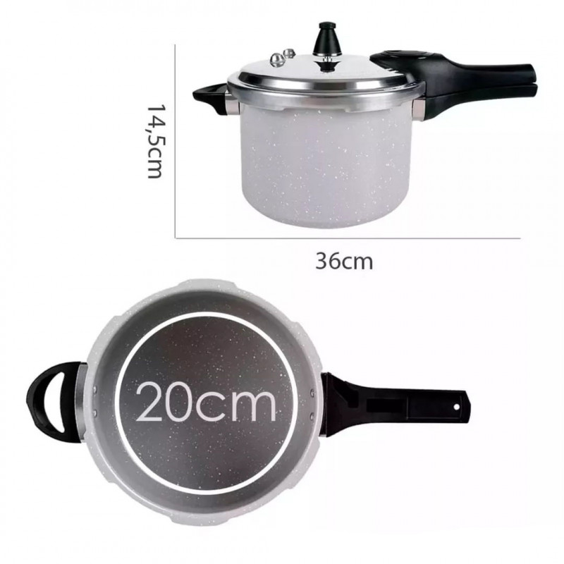 Panela Pressão Cinza Antiaderent Ceramic 4,2L Indução Brinox
