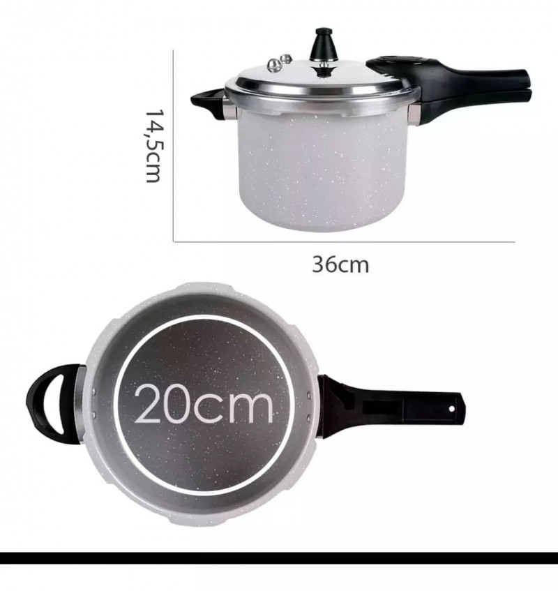 Panela Pressão Cinza Antiaderent Ceramic 4,2L Indução Brinox