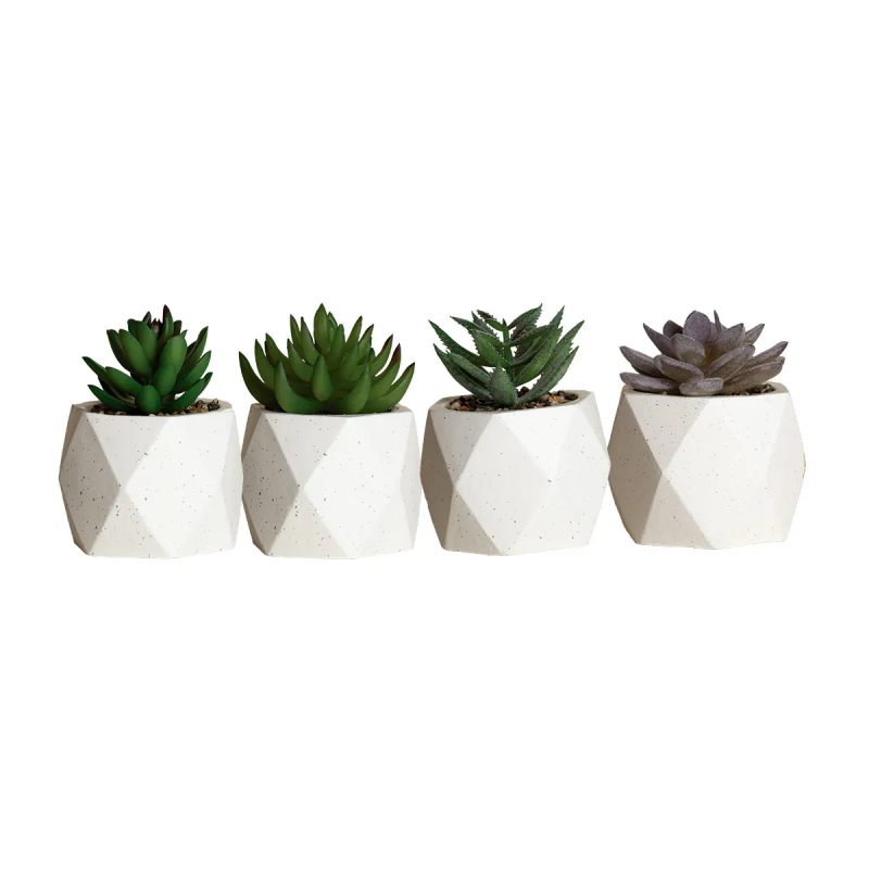 Vasinho Cimento Decorativo Suculentas Artificiais 2267
