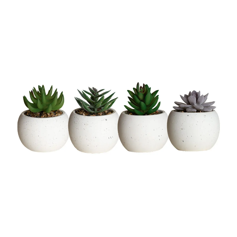 Vasinho Cimento Decorativo Suculentas Artificiais 2269