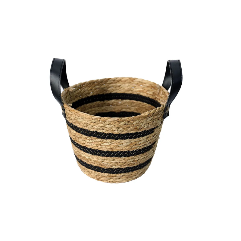 Cesto De Fibra Natural e Algodão C/ Alça Multiuso 24X18 3007