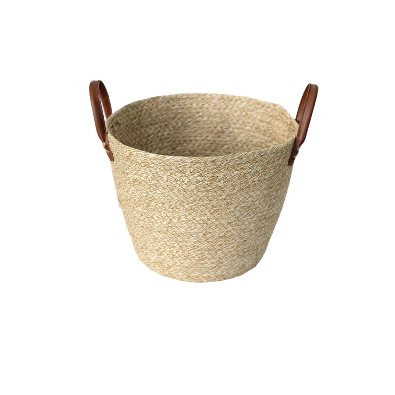 Cesto De Fibra Natural C/ Alça Multiuso 28x22 Paramount 3012