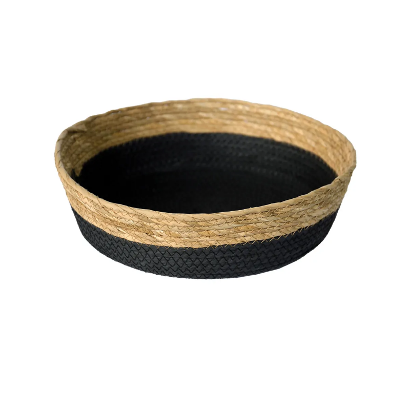 Cesto De Fibra Natural e Algodão C/ Alça 35x10 Multiuso 3040