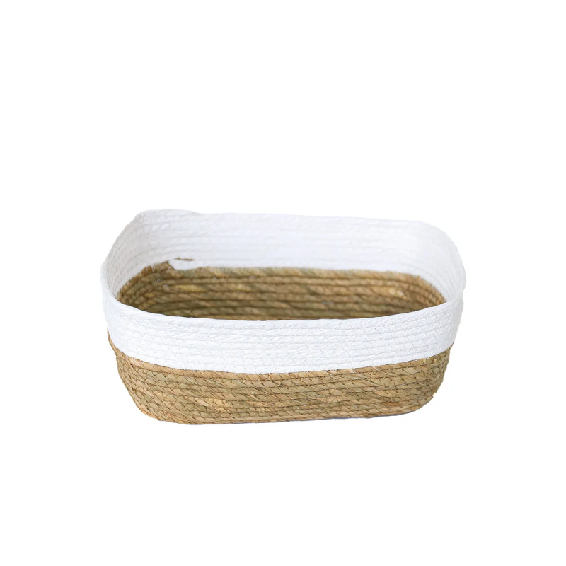 Cesto Organizador Fibra Natural Decorativo 30x23x11cm 3050