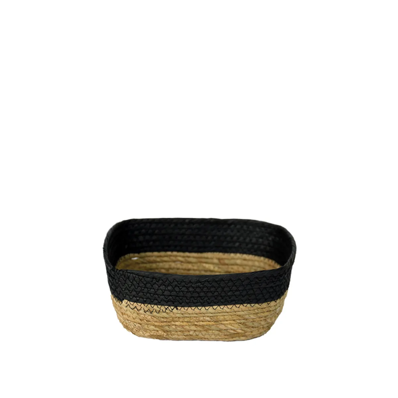 Cesto Organizador Fibra Natural 21x17x9cm Decorativo 3057