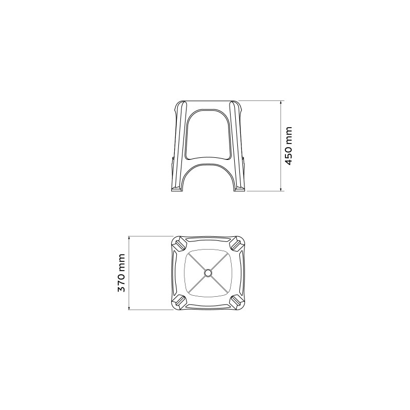 BANQUETA PLASTICA NITEROI BRANCA - 92411/010 UN COM 1 UN