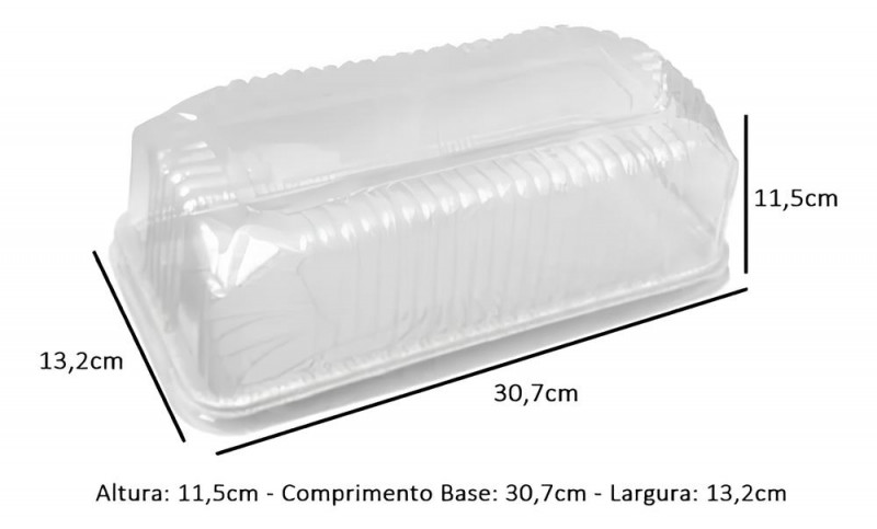 50 Embalagem Retangular P/ Bolo Torta 2 Kg G65m Galvanotek