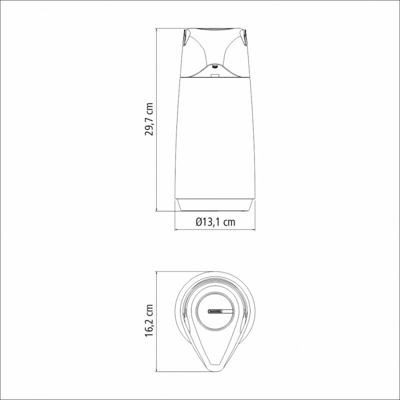 GARRAFA TERMICA PRESSAO 1 LT EXATA TRAMON - 61639/106 VERM UN COM 1 UN