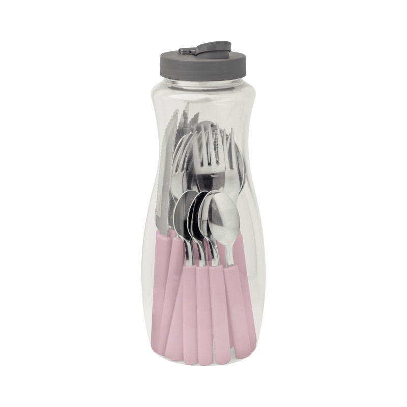 FAQUEIRO INOX 16 PCS GAMBOA ROSA TRAMONTI - 23197/300 UN COM 16 UN