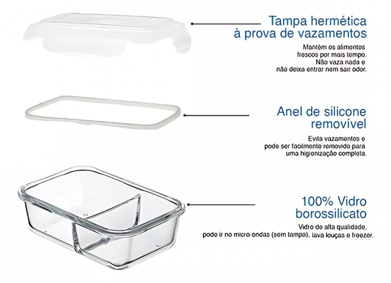 POTE RET C/DIV HERM BORO 1000 ML VD23401 - 9762 UN COM 1 UN