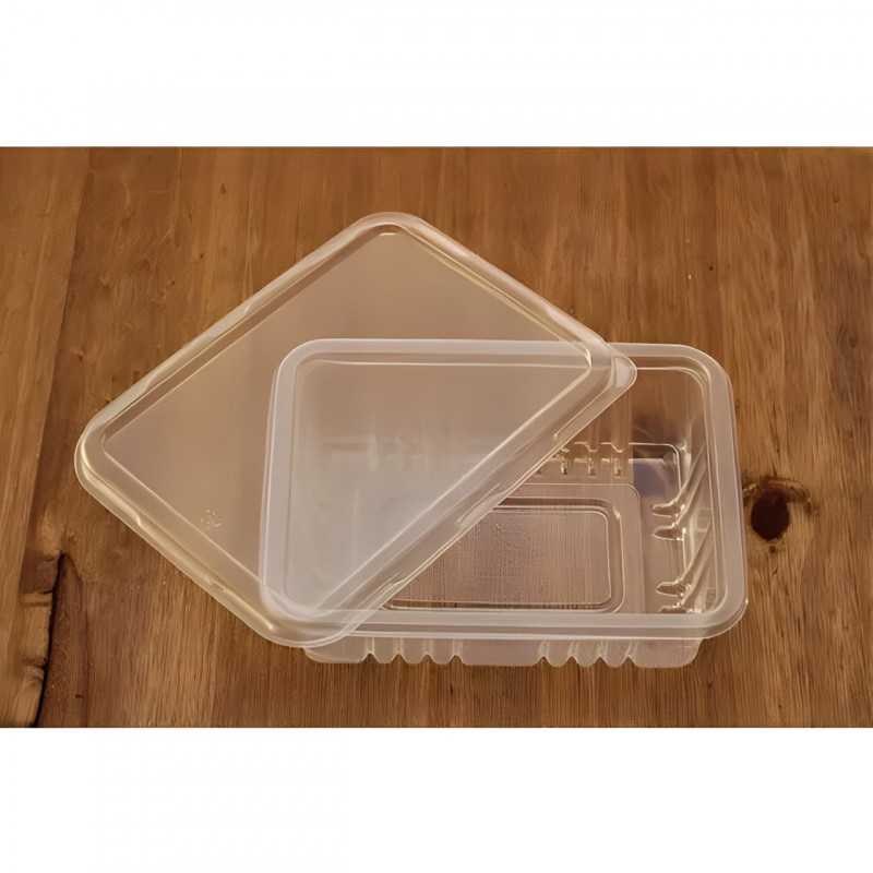 Pote Retangular 500ml Freezer Microondas Marmita Fit 100un