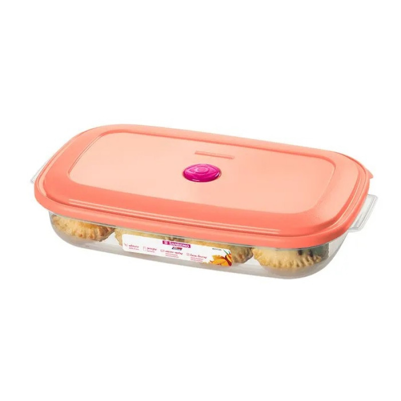 POTE PLASTICO RETANGULAR 1450ML SANREMO - 365/2 UN COM 1 UN