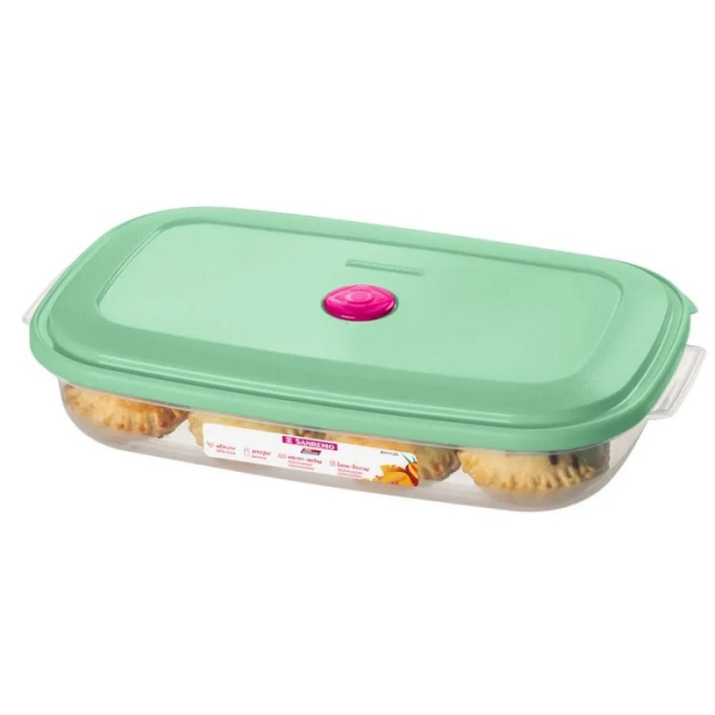 POTE PLASTICO RETANGULAR 1450ML SANREMO - 365/2 UN COM 1 UN