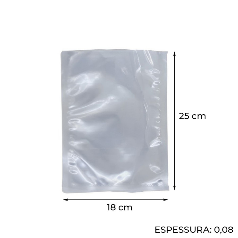 SACO VACUO 18X25X0,08 LORDTECH - 109787 PT COM 500 UN