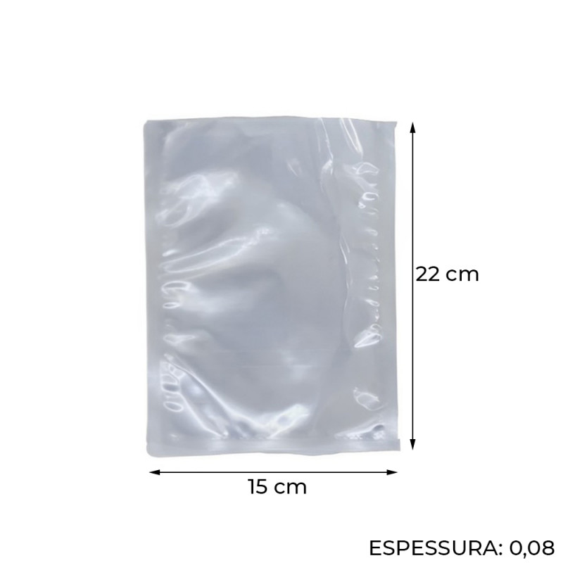 SACO VACUO 15X22X0,08 LORDTECH - 109793 PT COM 500 UN