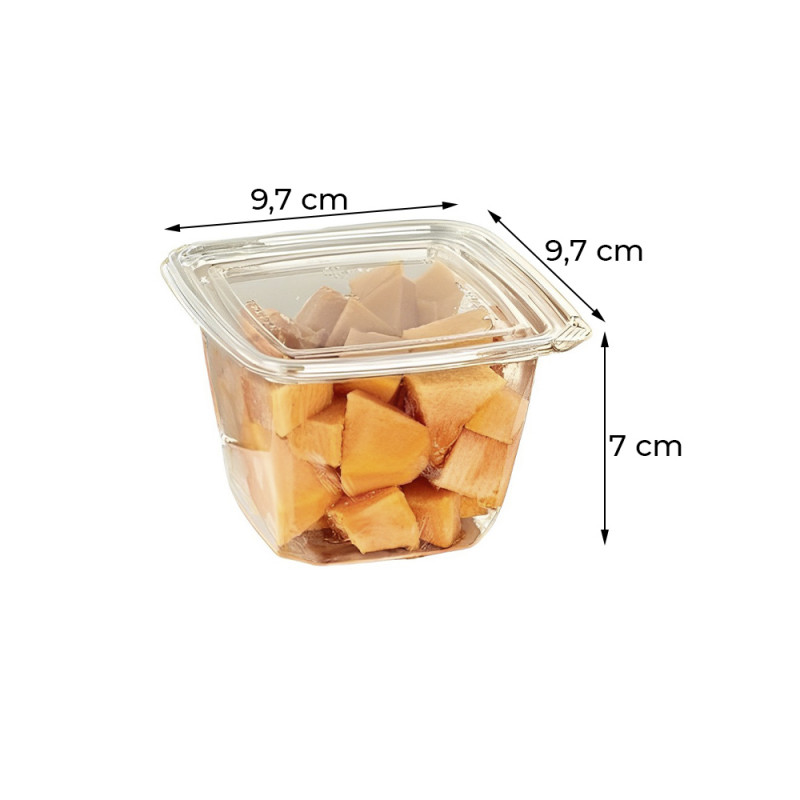 Pote Plástico Quadrado C/ Lacre 473 Ml G767 Galvanotek 100Un