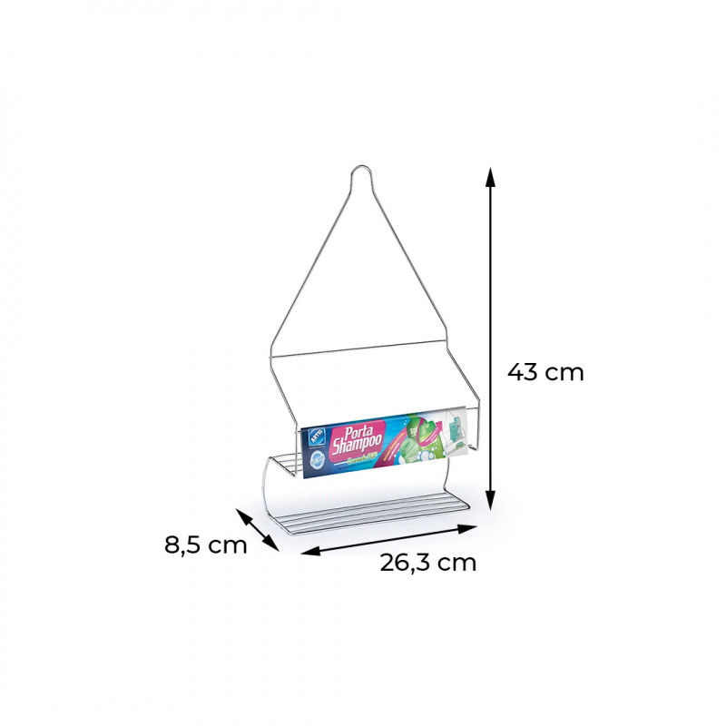 PORTA SHAMPOO POP CROMADO ARTHI - 1133 UN COM 1 UN