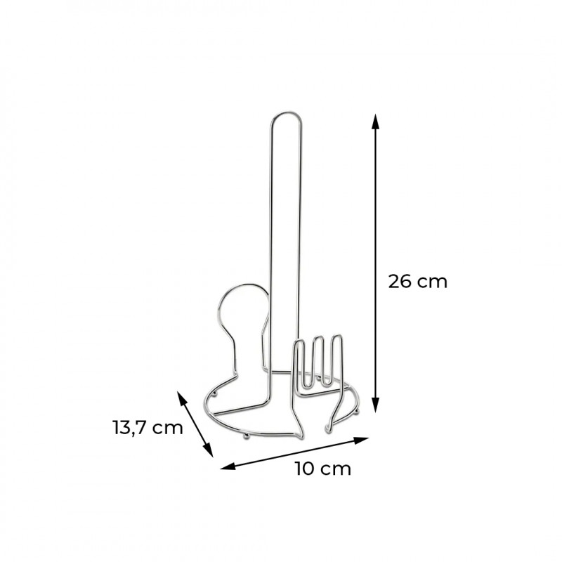 SUPORTE P/ ROLO PAPEL TOALHA ARTHI - 1645 UN COM 1 UN