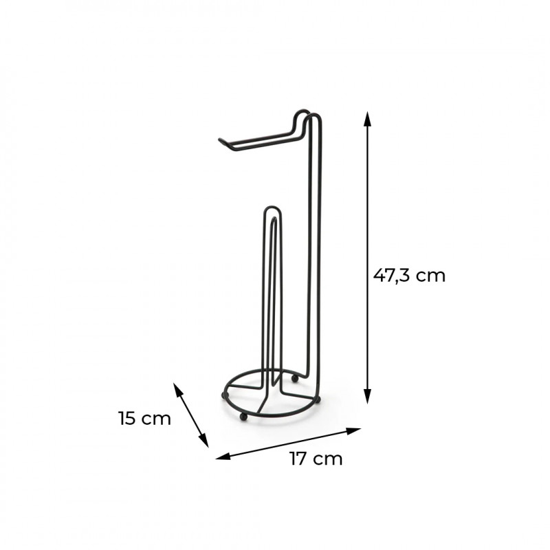 SUPORTE P/PAPEL HIGIENICO BLACK ARTHI - 2512 4 ROLOS UN COM 1 UN
