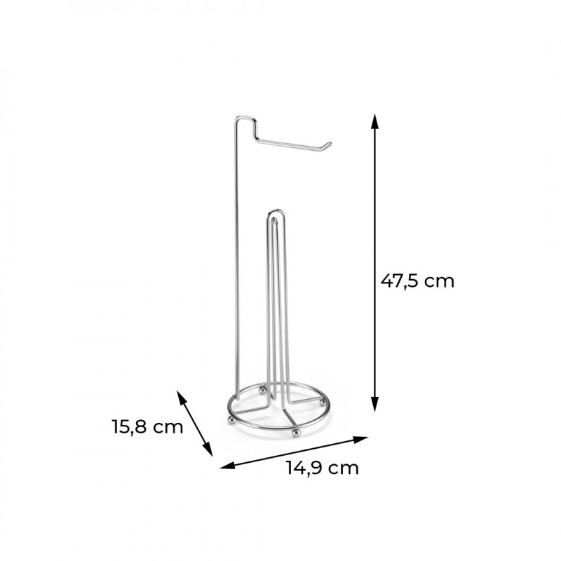 SUPORTE P/PAPEL HIGIENICO CROMADO ARTHI - 3352 4 ROLOS UN COM 1 UN