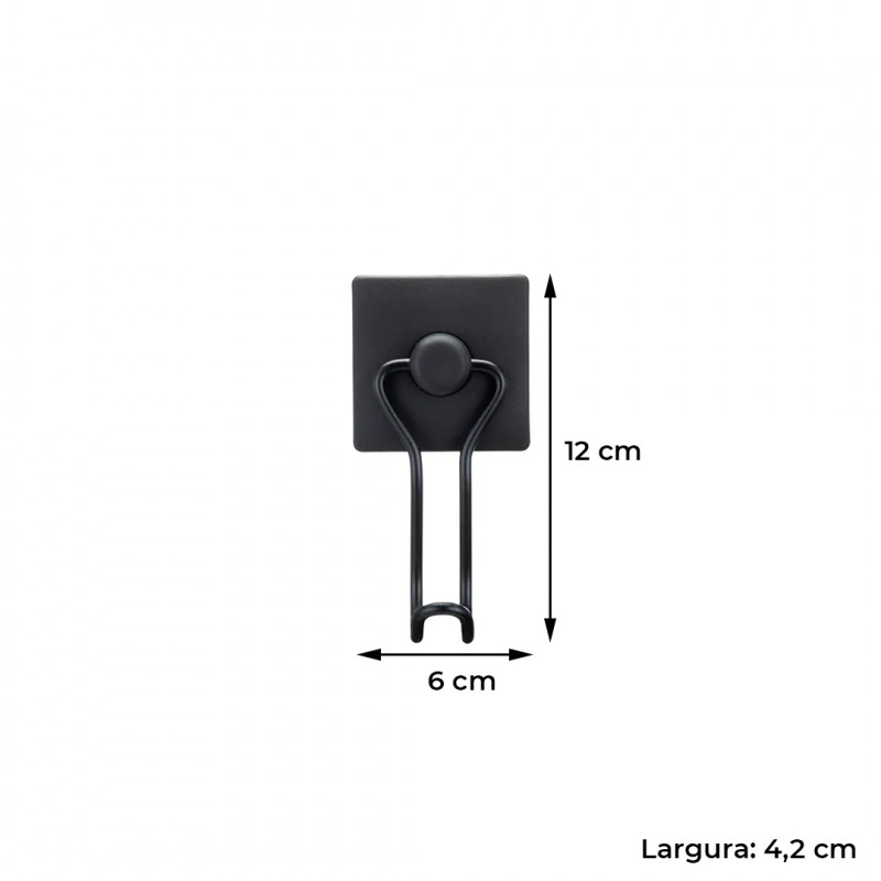 GANCHO UNITARIO DUPLA FACE BLACK ARTHI - 3437 UN COM 1 UN