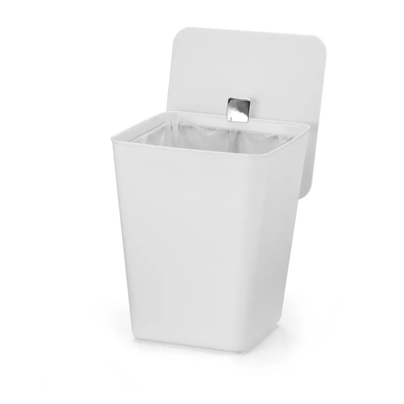 LIXEIRA QUADRADA C/TP E ARAMADO 7LTS ARTH - 5090-BRANCA UN COM 1 UN