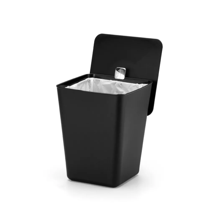 LIXEIRA QUADRADA C/TP E ARAMADO 7LTS ARTH - 5091-PRETA UN COM 1 UN