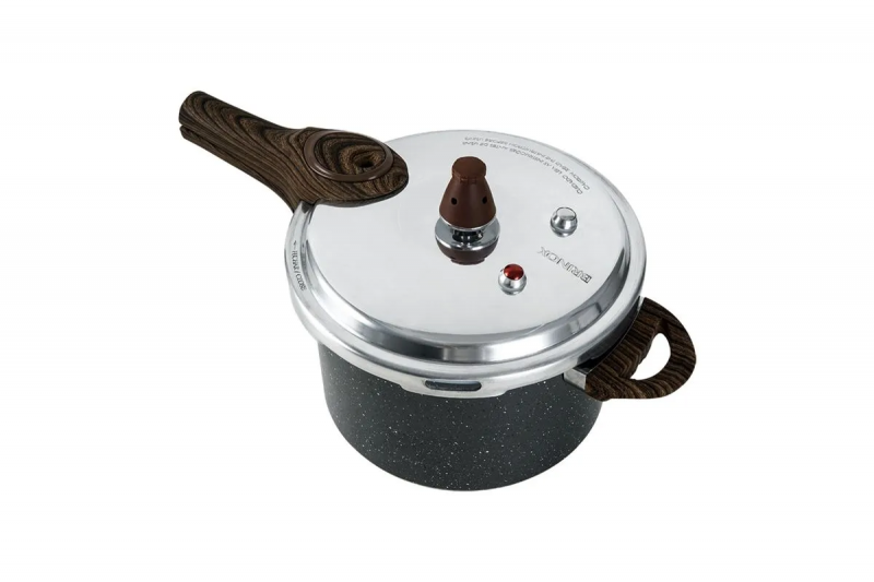 Panela Pressão Brinox 4,2L Indução Grafite Ceramic Life 20cm