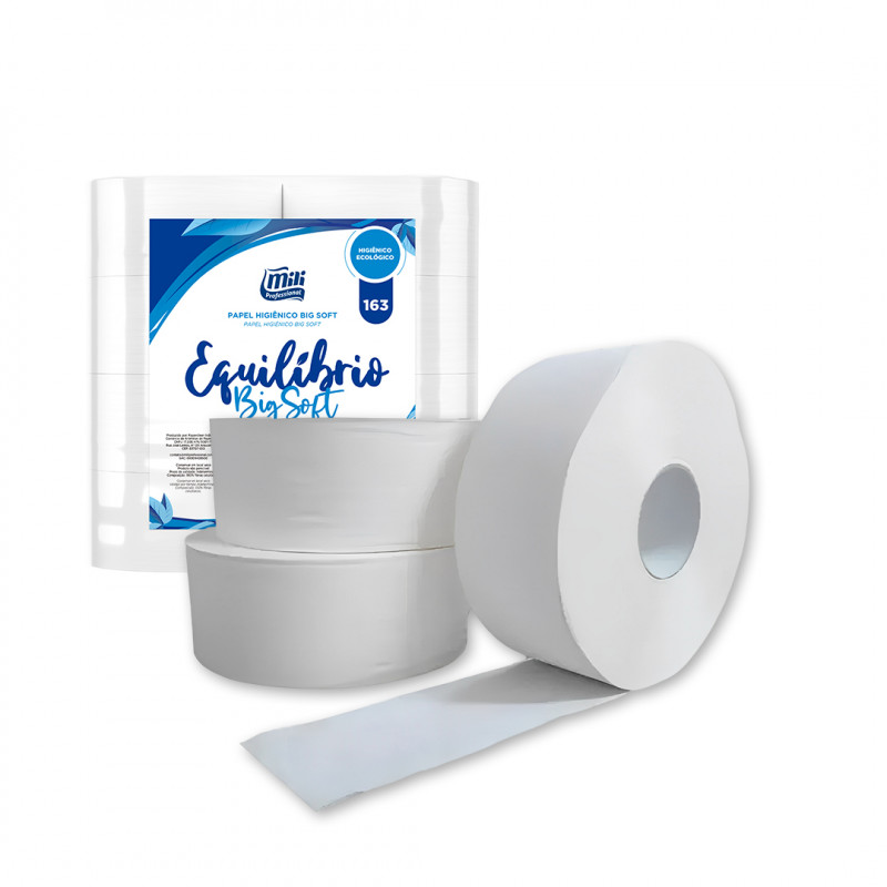 HIGIENICO FS 8X500 M 100 % CEL BIG SOFT M - 163 FD COM 8 UN