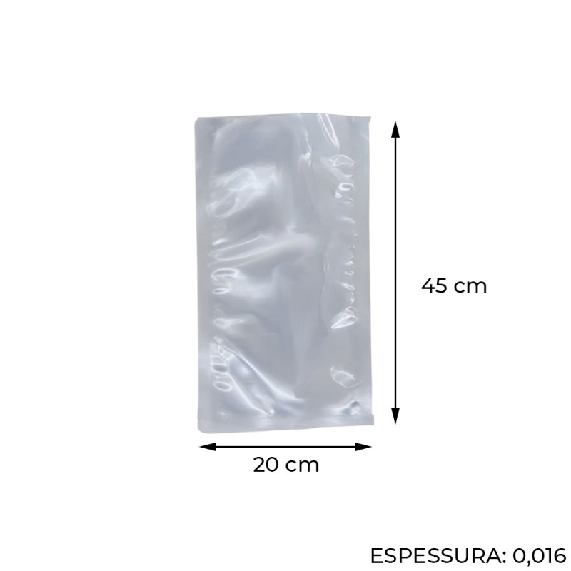 SACO VACUO 20X45X0,16 LORDTECH - 111502 PT COM 500 UN
