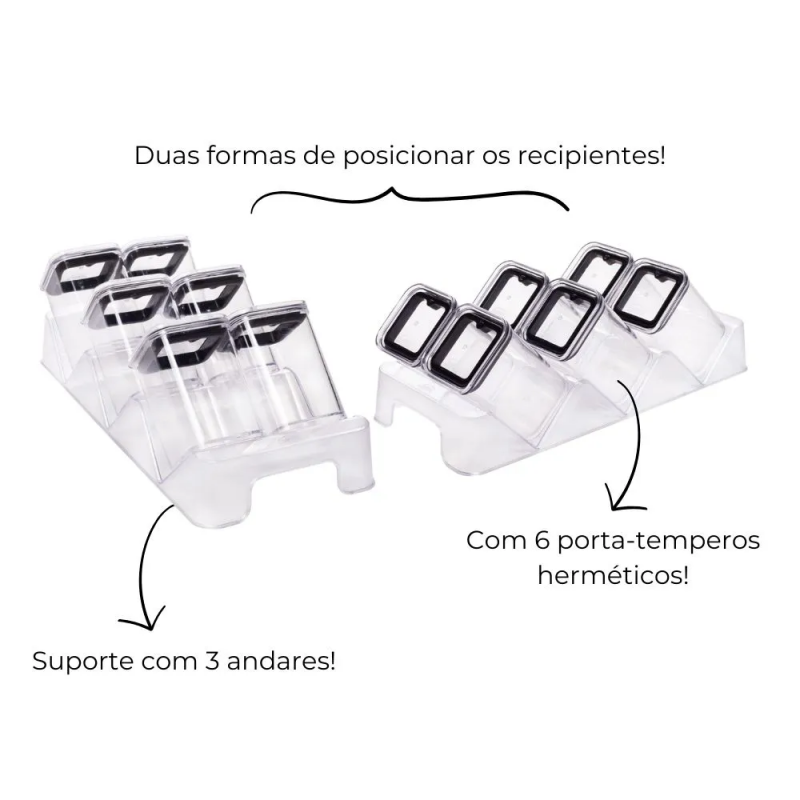 PORTA CONDIMENTOS CRISTAL C/BASE B4 7 PCS - 16580 UN COM 1 UN