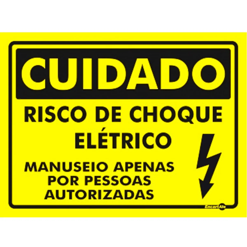 PS 15x20 CUIDADO RISCO DE CHOQUE ELETRICO - PS-873 UN COM 1 UN