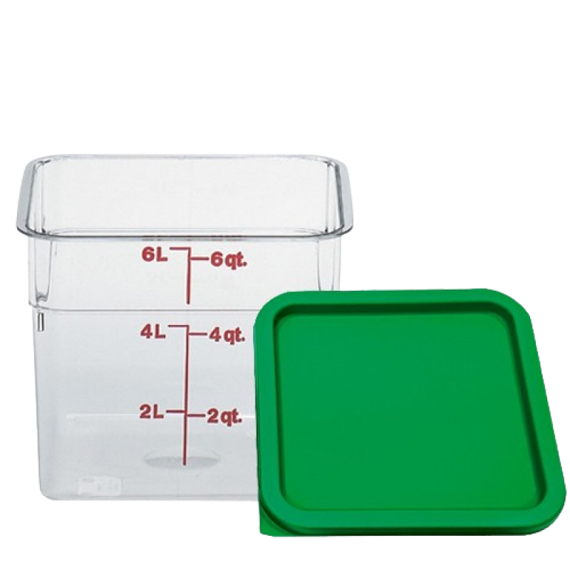 POTE QUADRADO POLICARBONATO 6 LT - GP714 UN COM 1 UN