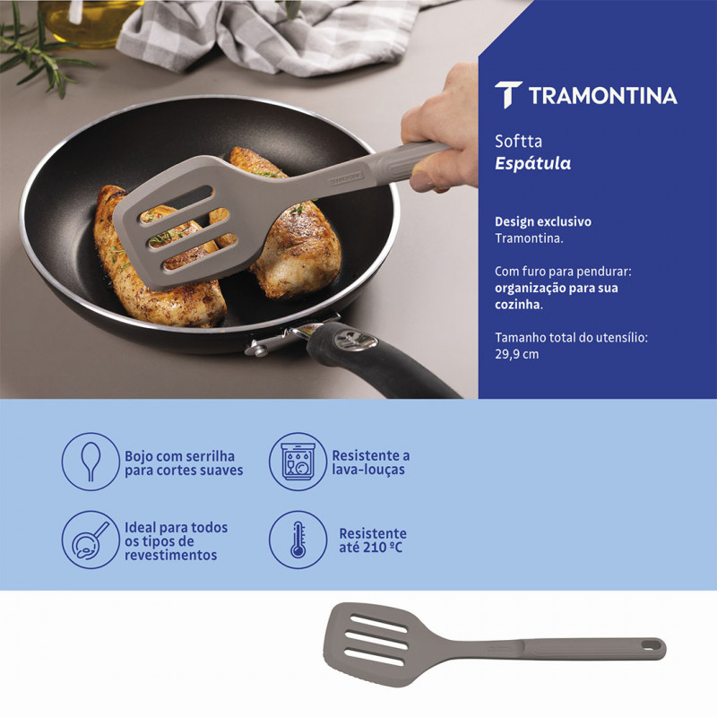 ESPATULA VAZADA SILICONE SOFTTA CIN TRAMO - 25850/160 UN COM 1 UN