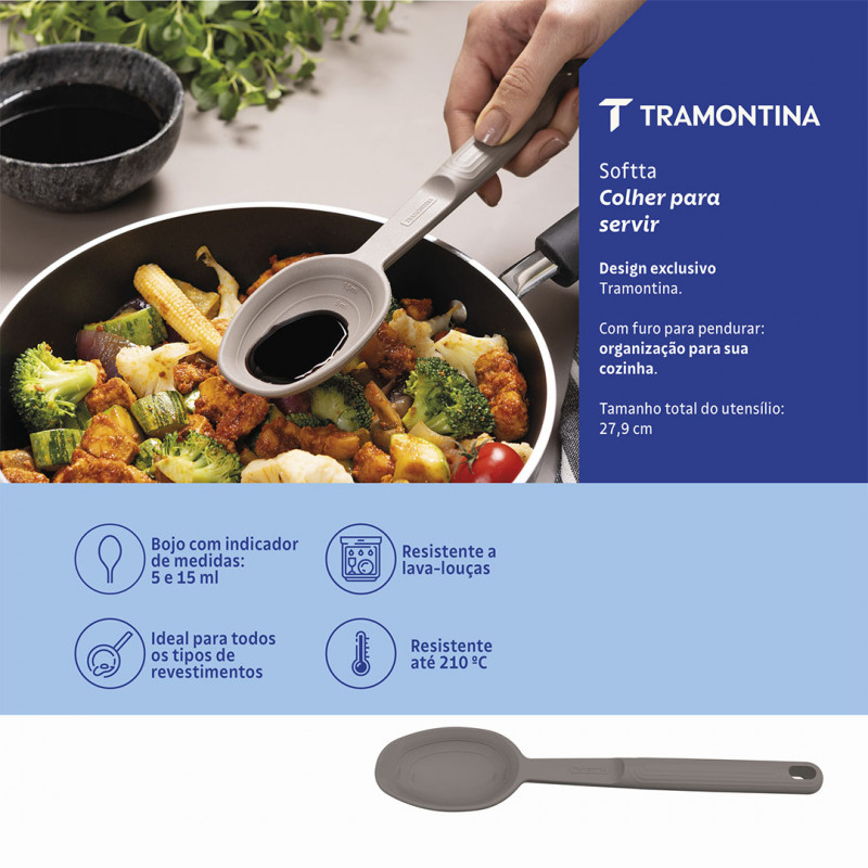 COLHER SERVIR SILICONE SOFTTA CIN TRAMO - 25852/160 UN COM 1 UN