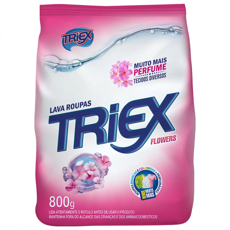 DETERGENTE PO TRIEX 800 GR FLOWERS - 3385 UN COM 1 UN