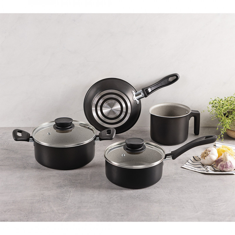 JOGO PANELAS LINZ PRETA 4 PECAS TRAMONTIN - 28299/004 JG COM 4 UN